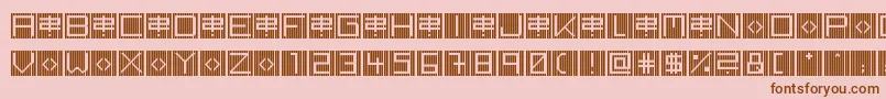BackToHeavyCoatFatGroundLinev Font – Brown Fonts on Pink Background