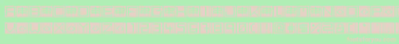 Czcionka BackToHeavyCoatFatGroundLinev – różowe czcionki na zielonym tle