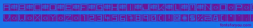 BackToHeavyCoatFatGroundLinev-Schriftart – Violette Schriften auf blauem Hintergrund