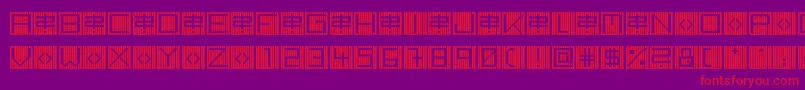 BackToHeavyCoatFatGroundLinev Font – Red Fonts on Purple Background