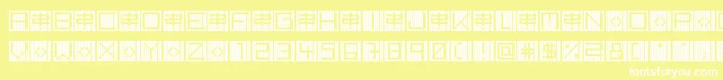 BackToHeavyCoatFatGroundLinev Font – White Fonts on Yellow Background