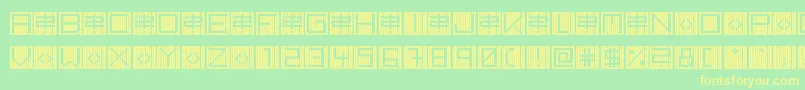 Lisätietoja BackToHeavyCoatFatGroundLinev-fontista BackToHeavyCoatFatGroundLinev-fontti – keltaiset fontit vihreällä taustalla