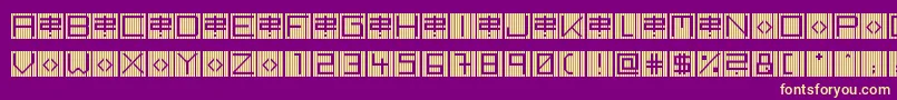 BackToHeavyCoatFatGroundLinev Font – Yellow Fonts on Purple Background