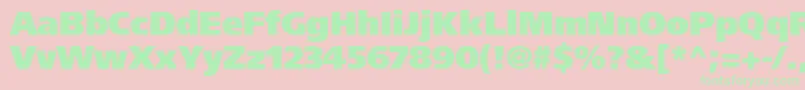 PalmaBlackSsiExtraBlack Font – Green Fonts on Pink Background