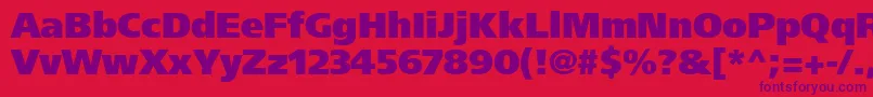 PalmaBlackSsiExtraBlack Font – Purple Fonts on Red Background