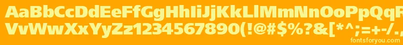 PalmaBlackSsiExtraBlack Font – Yellow Fonts on Orange Background