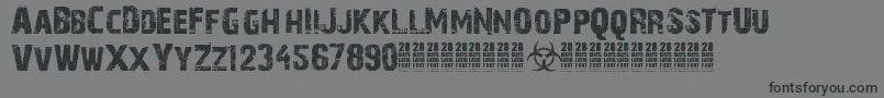 28DaysLater Font – Black Fonts on Gray Background