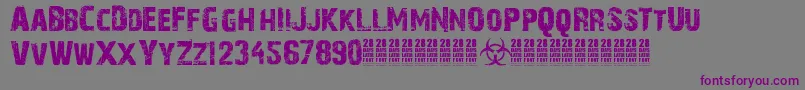 28DaysLater Font – Purple Fonts on Gray Background