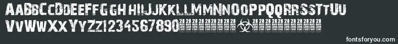 28DaysLater Font – White Fonts on Black Background