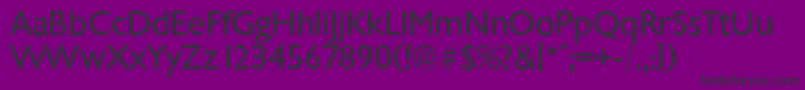 フォントChantillyserialRegular – 紫の背景に黒い文字