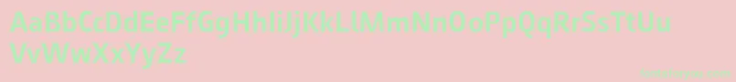 Augustsans65medium Font – Green Fonts on Pink Background