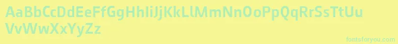 Augustsans65medium Font – Green Fonts on Yellow Background