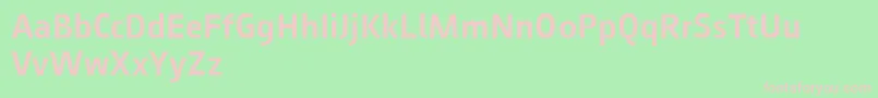 Augustsans65medium Font – Pink Fonts on Green Background