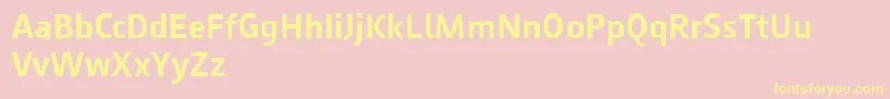 Augustsans65medium Font – Yellow Fonts on Pink Background