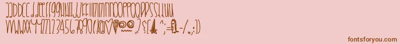 Crystalbluepersuasion Font – Brown Fonts on Pink Background