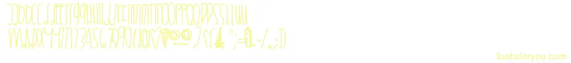 Crystalbluepersuasion Font – Yellow Fonts on White Background