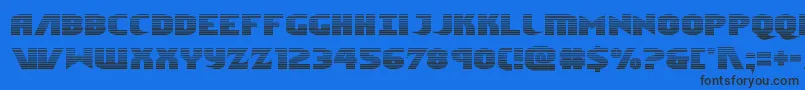 Ninjagardengrad Font – Black Fonts on Blue Background