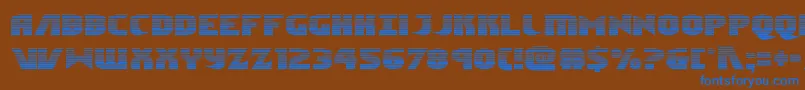 Ninjagardengrad Font – Blue Fonts on Brown Background
