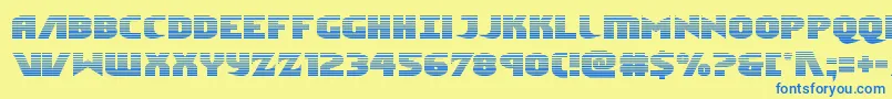 Ninjagardengrad Font – Blue Fonts on Yellow Background