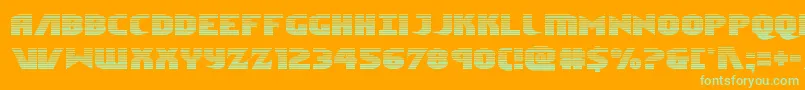 Ninjagardengrad Font – Green Fonts on Orange Background