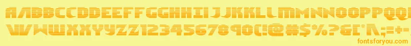 Ninjagardengrad Font – Orange Fonts on Yellow Background