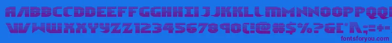 Ninjagardengrad Font – Purple Fonts on Blue Background