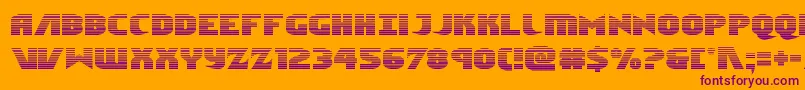 Ninjagardengrad Font – Purple Fonts on Orange Background