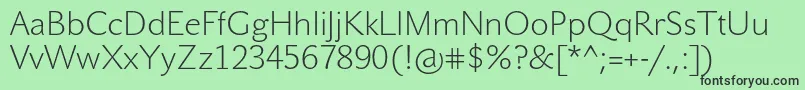 JohnsansWhitePro Font – Black Fonts on Green Background
