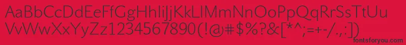 フォントJohnsansWhitePro – 赤い背景に黒い文字