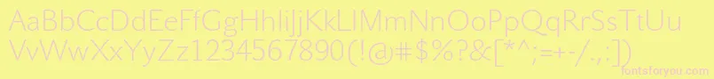 En savoir plus sur la police JohnsansWhitePro Police JohnsansWhitePro – polices roses sur fond jaune