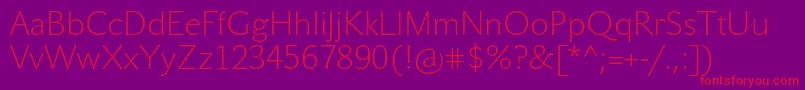 More about JohnsansWhitePro Font JohnsansWhitePro Font – Red Fonts on Purple Background