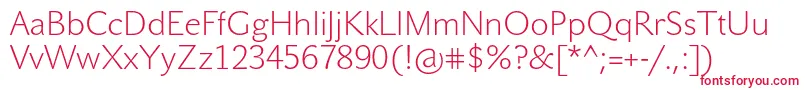 JohnsansWhitePro Font – Red Fonts on White Background