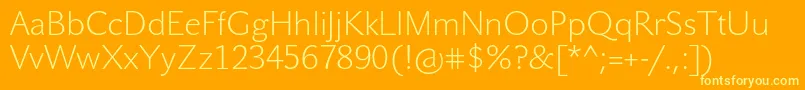 JohnsansWhitePro Font – Yellow Fonts on Orange Background