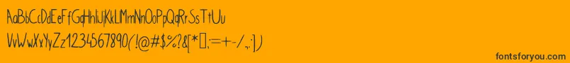 SimpleKindergarden-fontti – mustat fontit oranssilla taustalla