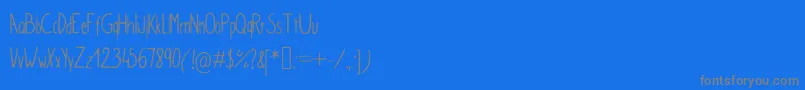 SimpleKindergarden Font – Gray Fonts on Blue Background
