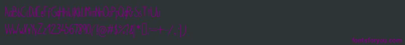 SimpleKindergarden-fontti – violetit fontit mustalla taustalla