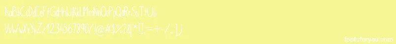 フォントSimpleKindergarden – 黄色い背景に白い文字