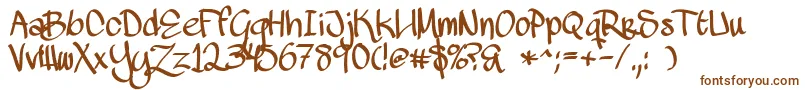 Подробнее о шрифте MawnsHandwriting Шрифт MawnsHandwriting – коричневые шрифты на белом фоне