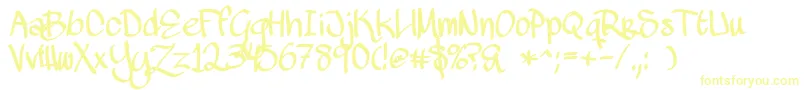 MawnsHandwriting Font – Yellow Fonts