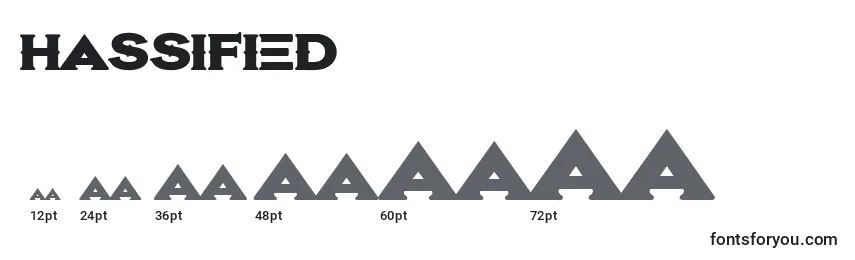 sizes of hassified font, hassified sizes