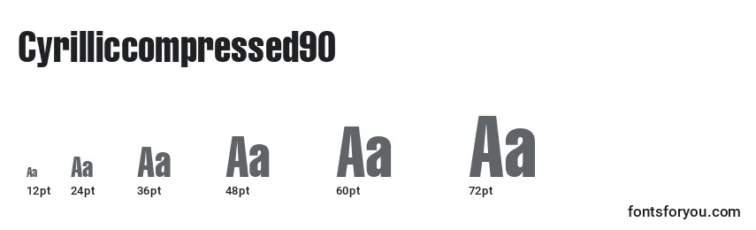 sizes of cyrilliccompressed90 font, cyrilliccompressed90 sizes