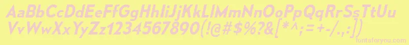MesmerizeSbIt Font – Pink Fonts on Yellow Background