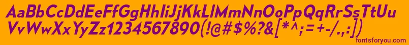 MesmerizeSbIt-Schriftart – Violette Schriften auf orangefarbenem Hintergrund