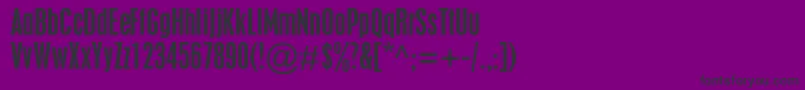Czcionka PlacardCondensed – czarne czcionki na fioletowym tle