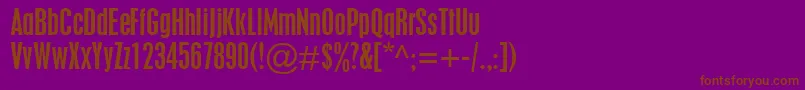 En savoir plus sur la police PlacardCondensed Police PlacardCondensed – polices brunes sur fond violet