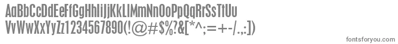 Więcej informacji o czcionce PlacardCondensed Czcionka PlacardCondensed – szare czcionki na białym tle