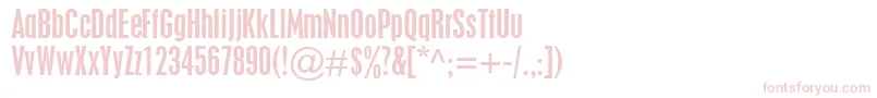 PlacardCondensed Font – Pink Fonts on White Background