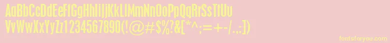 Шрифт PlacardCondensed – жёлтые шрифты на розовом фоне
