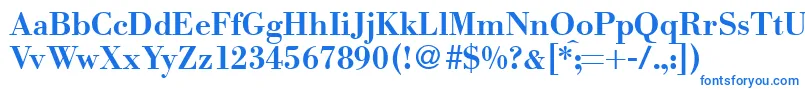 ModernbodoniBold Font – Blue Fonts on White Background
