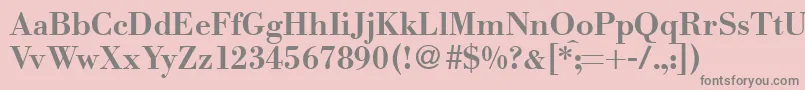 ModernbodoniBold Font – Gray Fonts on Pink Background